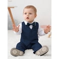 thumbnail image 3 of 4pcs Infant & Toddler Clothing Boy'S Classic Gentleman'S Suit Long Sleeve 1pc Shirt, Vest, Pants, Bow Tie Suit Dress Suit, 3 of 8