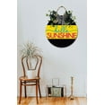 thumbnail image 5 of Hello Sunshine Front Door Sign Funny Wreaths Hanging Wooden Plaque Decoration Round Rustic Wood Farmhouse Porch Decor for Home Front Door Decor, 11 x 11 Inch, 5 of 5