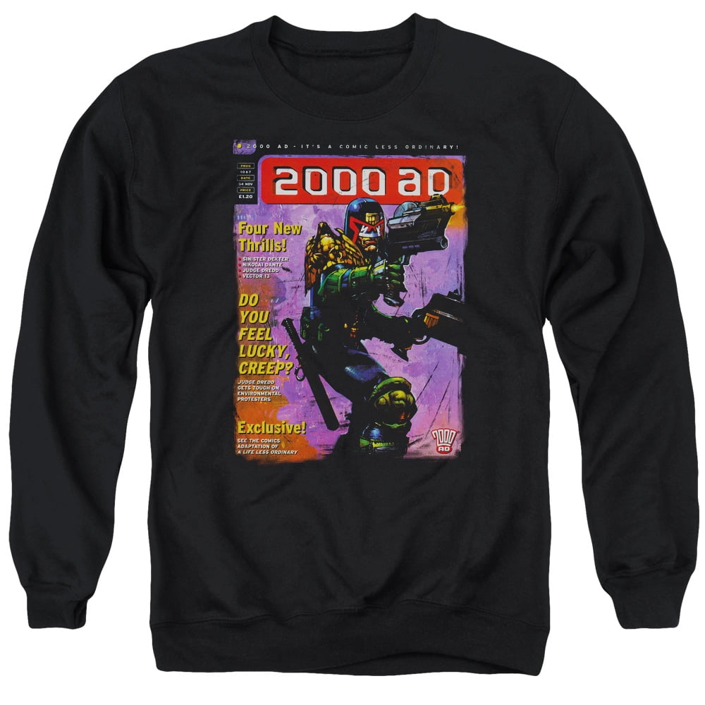 Judge Dredd Bike And Badge Adult Crewneck Sweatshirt