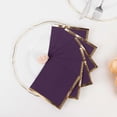 thumbnail image 5 of Balsa Circle 50 Purple Disposable 2 Ply Soft Dinner Cocktail Paper Napkins Gold Foil Edge Party Events Tableware Decorations, 5 of 8