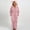 Pink, variant on Dianli Women Thickened Double Sided Fleece Zipper Jumpsuit With Hood And Ear Hat Long Sleeve Warm Plush Sleepsuit Cozy One Piece Sleepwear Lounging Home Wear