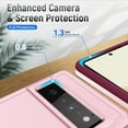 thumbnail image 6 of Dteck Case for Google Pixel 6 Pro,Shockproof Rubber Military Grade Dual Layer Case Ring Holder Kickstand Cover Support Magnetic Car Mount,Pink + Rose, 6 of 8