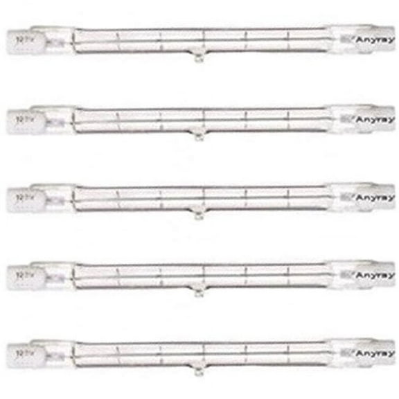 Anyray A1833Y (5)-Pack Halogen Lamp 150 Watt 118mm T3 Double-ended R7S Halogen Lamps (J-type, Rated 2500 Hours)