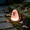 thumbnail image 3 of 50pcs Lighted Mini Ghost Halloween Figurine, Glowing Little Ghost Trinket for Tabletop, Mantel, Shelf, Entryway and Party Display, Cute Seasonal Accent for Spooky Home Decoration, D, 3 of 6