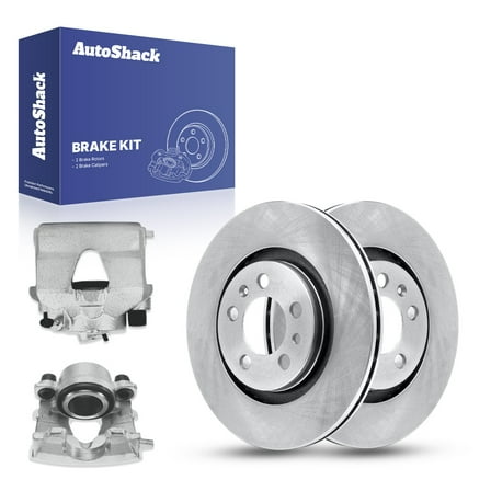 AutoShack 11.02" (280 mm) Front Vented Brake Rotors   Calipers | Replacement for 1998-2010 Volkswagen Beetle 2002-2007 Seat Ibiza 1999-2005 Volkswagen Jetta | 4-PC Brake Kit