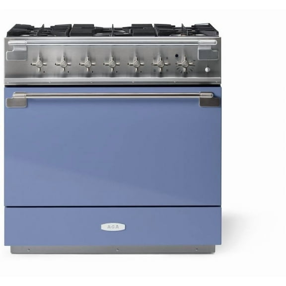 Aga Ael361df Elise Series 36" Wide 4.5 Cu. Ft. Free Standing Dual Fuel Range - Carnaby