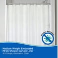 thumbnail image 3 of Kenney Medium Weight Embossed PEVA Shower Curtain Liner, 70" W x 72" H, Clear, 3 of 6