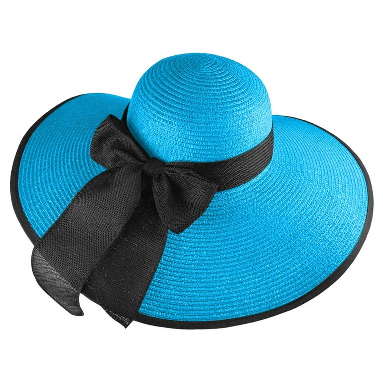 Women Straw Sun Hat Packable Foldable Floppy Wide Brim Beach Bucket Hat UV Womens Beach Straw Sun Hat Ladies Foldable Packable Floppy  main image 4