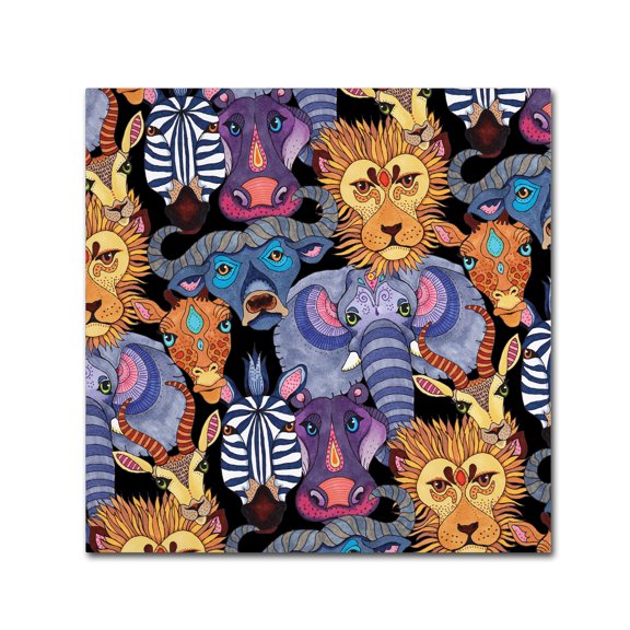 Trademark Fine Art 'Jungle Safari 21 Color' Canvas Art by Hello Angel