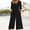 Black, variant on Women Jumpsuits Dressy Long Sleeve Baggy Long Pants V Neck One Piece Jumpsuits Velvet Baggy Overalls Crewneck Vacation Rompers XL