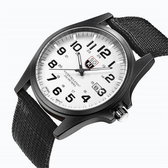 TIMIFIS Watch for Men Couple Fashion Nylon strap Analog Quartz Round Wrist Watch Watches - Summer Savings Clearance