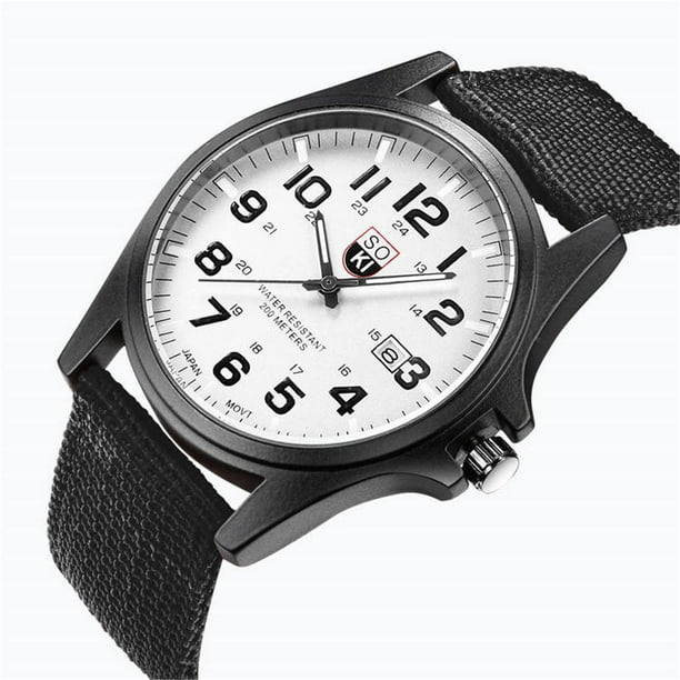 TIMIFIS Watch pour les Hommes Couple Mode Bracelet en Nylon Analogique Quartz Rond Montres Watch - Solde d'Épargne d'Été