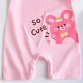thumbnail image 5 of CAUYDY Preemie Girls Jumpsuit Spring Summer Newborn One-Pieces for Boys Baby Short Sleeve Sleepwear Unisex Infant Pjs 3 6 9 Months 1T 2T Sizes 3-6 Months,Pink, 5 of 5