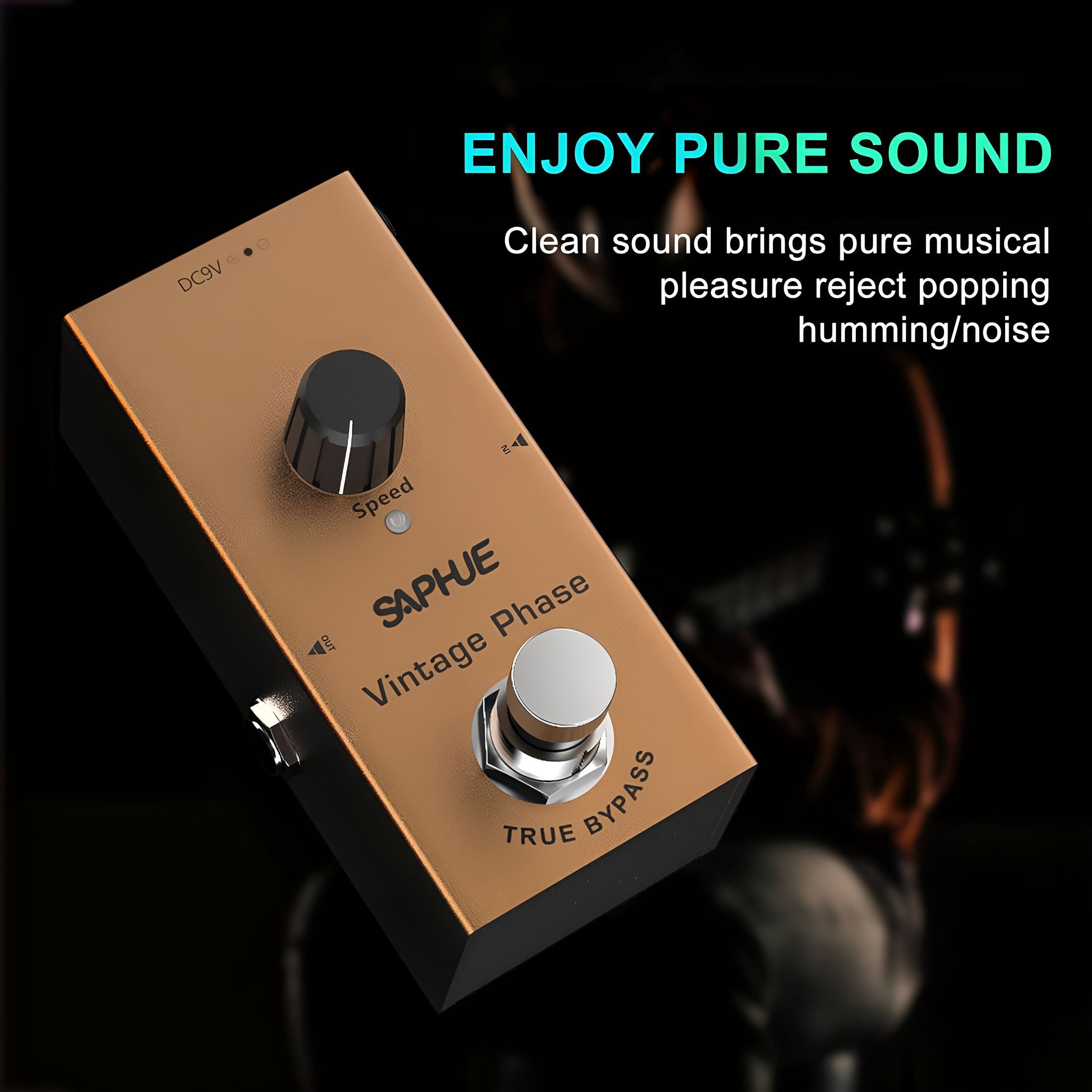 CCOCC Metal Distortion Pedal Overdrive & Reverb Effects Processor Choir Sound Enhancer for Guitar 9.1X4X3.2Cm Compact Size Includes Power Cord Ideal for Metal & Hard Performances