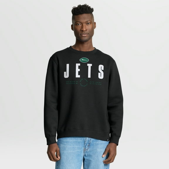Men's Fanatics Black New York Jets Direct Handoff Legacy Pullover Sweatshirt