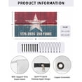 thumbnail image 2 of 4th of July RV Awning Sun Shade Screen 9'X15.3' 250 Years America Mesh Sunscreen Patriotic Star Retro Wood Grain Awning Shade Screen with Zipper UV Blocker Completed Kits for RV Motorhome Camper, 2 of 7