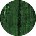 thumbnail image 1 of Ahgly Company Indoor Round Abstract Emerald Green Modern Area Rugs, 6' Round, 1 of 4