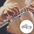 thumbnail image 2 of SASABAXI Flute Resting Pad Nickel Plated Brass Cup Sleeves 2Pcs for Musicians, 2 of 7