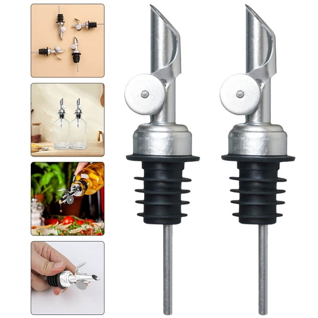 Nestingho 2Ud Tapones Para De Aceite De Oliva Acero Inoxidable Antigoteo Para Uso En Casa
