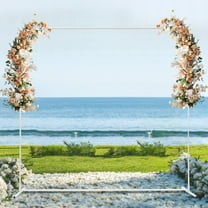 Metal Stand Kit, White Wedding Backdrop Stand,Backdrop Stand for Wedding/Ceremony/Party Decoration 6.56*1.64*6.56ft