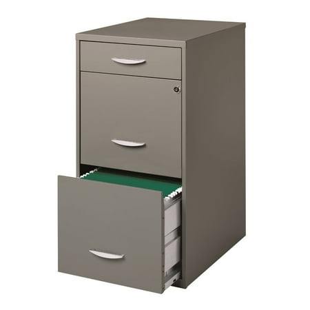 Hirsh Soho 18 Deep 3 Drawer Organizer File Platinum Gray