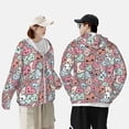 thumbnail image 6 of Daiia Cartoon Hearts UPF 50+ Sun Protection Hoodie Jacket Lightweight Long Sleeve Sun Shirt for Women Men with Pocket Hiking Outdoor-Small, 6 of 9