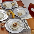thumbnail image 2 of DISPOSABLE ROUND CHARGER PLATES - 20pc (Silver/Beaded), 2 of 3