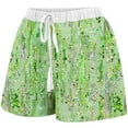 thumbnail image 5 of LEBONYARD Summer Clearance Womens Shorts,Women's Shorts in Popular Patterns,Women's Summer Printed Pocket Bandage Shorts Casual Pants Green XL, 5 of 5