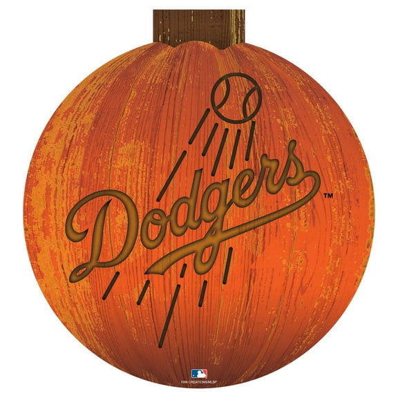 Los Angeles Dodgers 12'' Pumpkin Sign