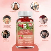 Magnesium Glycinate Gummies 400mg - Sugar Free Magnesium Glycinate Supplement - for Relaxation, Stress, and Sleep for Adults - 60 Raspberry Gummies(2 Pack)