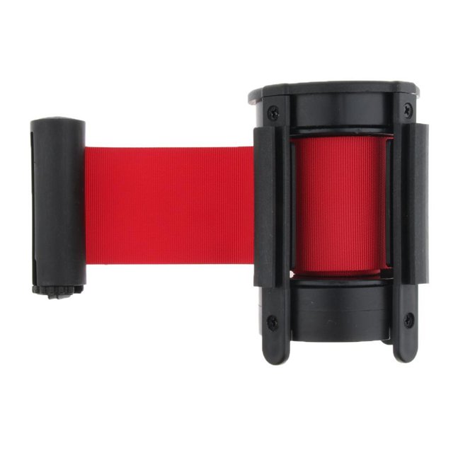 maskred Versatile Retractable Stanchion Queue Barrier for Effective Crowd Management Red 3meters 5Set