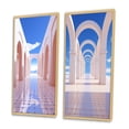thumbnail image 3 of Designart "Futuristic Architecture Infinite Geometry VI" Modern Geometric Framed Wall Art Set Of 2 - Modern Blue Framed Canvas Set For Living Room Decor, 3 of 6