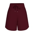thumbnail image 5 of Plebaso Womens Yoga Shorts Drawstring High Waist Workout Shorts with Pockets Stretch Athletic Running Shorts, 5 of 6