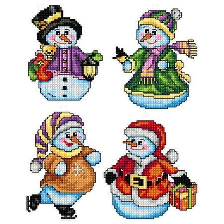 UPC: 4779055670396 | Snowmen 129CS Counted Cross-Stitch Kit