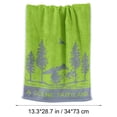 thumbnail image 3 of Btomtd Leaf Pattern Hand Towels for Face and Body, Lint Free Fast Drying Bath Towels, Thickened Absorbent Towels for Daily Facial Cleansing, Size 29" x 13.4", Green-B, 3 of 8