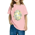 thumbnail image 2 of Riecok Matching Girl Easter Outfits Short Sleeve Summer Clothes Boys or Girls Toddler T-Shirt Cute Easter Eggs Graphic Tops 7 T Pink, 2 of 5