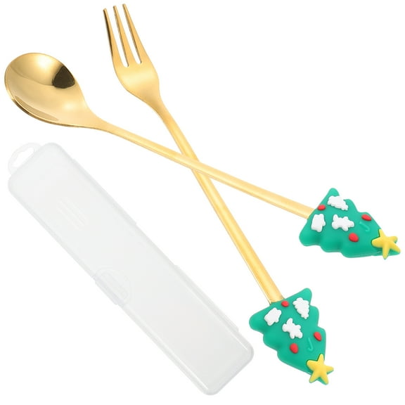 WRITWAA Elegant Green Stainless Steel Flatware Set for Christmas, Comfortable Touch, Home Dining 1 Set