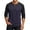 Purple, variant on NinXxx Men's Button Up 3/4 Sleeve Everyday Outdoor Casual Top Dark Blue XXXL