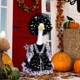 thumbnail image 3 of AZXY Halloween Porch Goose Outfit, 23‑Inch Star‑Moon Lace Goose Clothes Dress for Cement & Plastic Porch Statue, Goose Clothing, Goose Cloth,Outdoor Halloween Decorations for Yard Garden Porch, 3 of 5