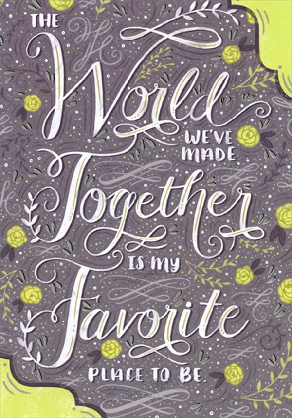 Designer Greetings World We've Made Together Wedding Anniversary Congratulations Card for Husband