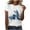 White, variant on Inleife Women's Loose Graphic Printed T-Shirts Round Neck Short Sleeve Casual T-Shirt for Spring Summer Black L