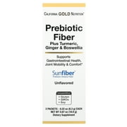 California Gold Nutrition Prebiotic Fiber Plus Turmeric Extract, Organic Ginger Extract and Boswellia Extract , 3 Packets, 0.22 oz (6.3 g) Each