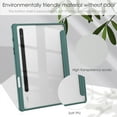thumbnail image 6 of Case for Samsung Galaxy Tab S9 2023/Tab S8 2022/Tab S7 2020 11 inch with [S Pen Holder], [Tri-Fold Flip Kickstand] Shockproof Protective Transparent Clear Back Tablet Cover, Darkgreen, 6 of 8