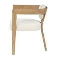 thumbnail image 3 of Pemberly Row Contemporary Faux Leather Cream Wood Dining Chair, 3 of 7