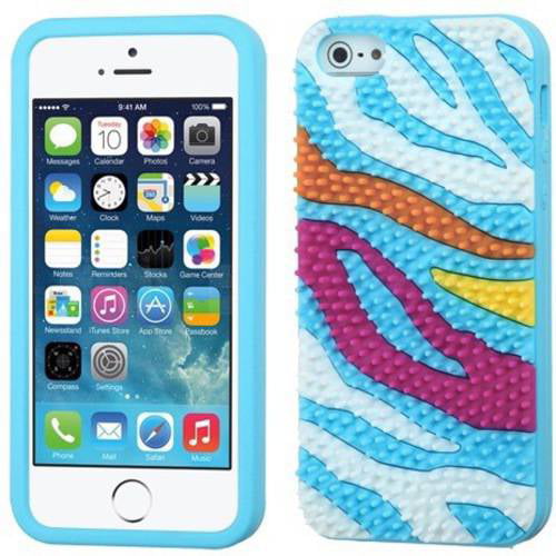 Blue/White Retail Packaging MyBat Baby Octopus Pastel Skin Cover with Package for Apple iPhone 5S/5