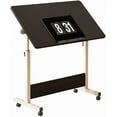 thumbnail image 1 of OUYAWEI Standing Height Adjustable Computer Desk with Wheels Mobile Computer Table Sit Stand Up for Work Office,Ergonomic Rising Computer Table,Black, 1 of 7