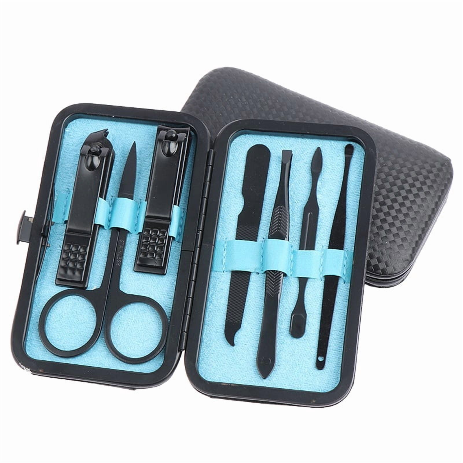 7pcs Manicure Set Kit Pedicure Scissor Tweezer Ear Pick Utility Nail Clipper Stainless Steel Nail Care Tool Sets