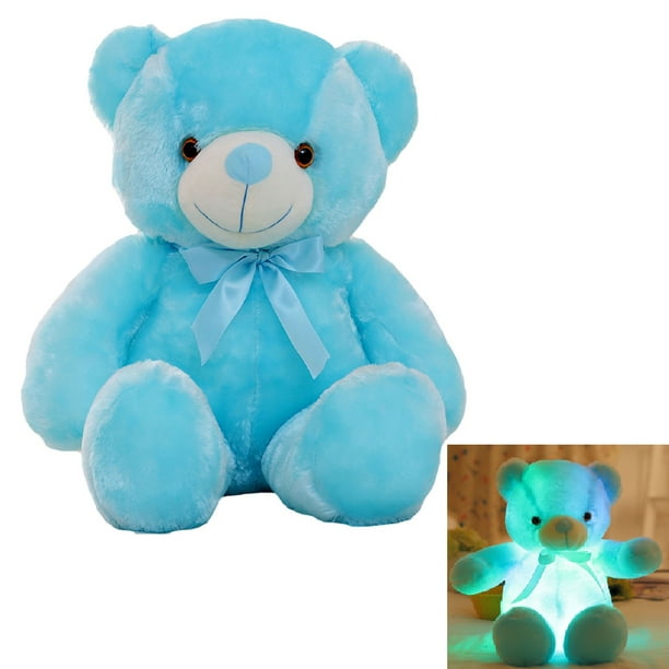 Multitrust Valentine Bear Plush Doll with Colorful LED Light, Soft