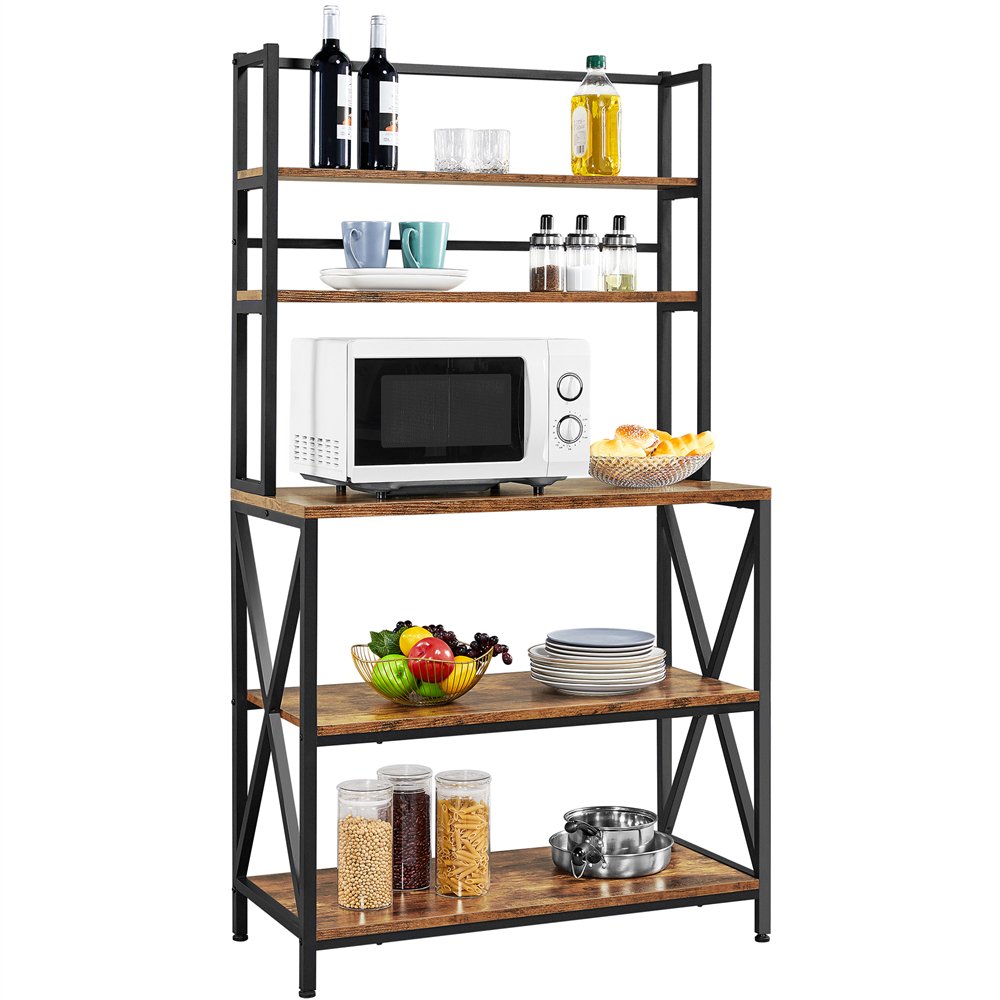 Easyfashion 5Tier Baker’s Rack for Kitchen Utility storage shelf With