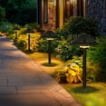 thumbnail image 3 of Gigalumi Solar Plastic Black LED Landscape Light , Warm White Waterproof Path Light 2-Pack, 3 of 7
